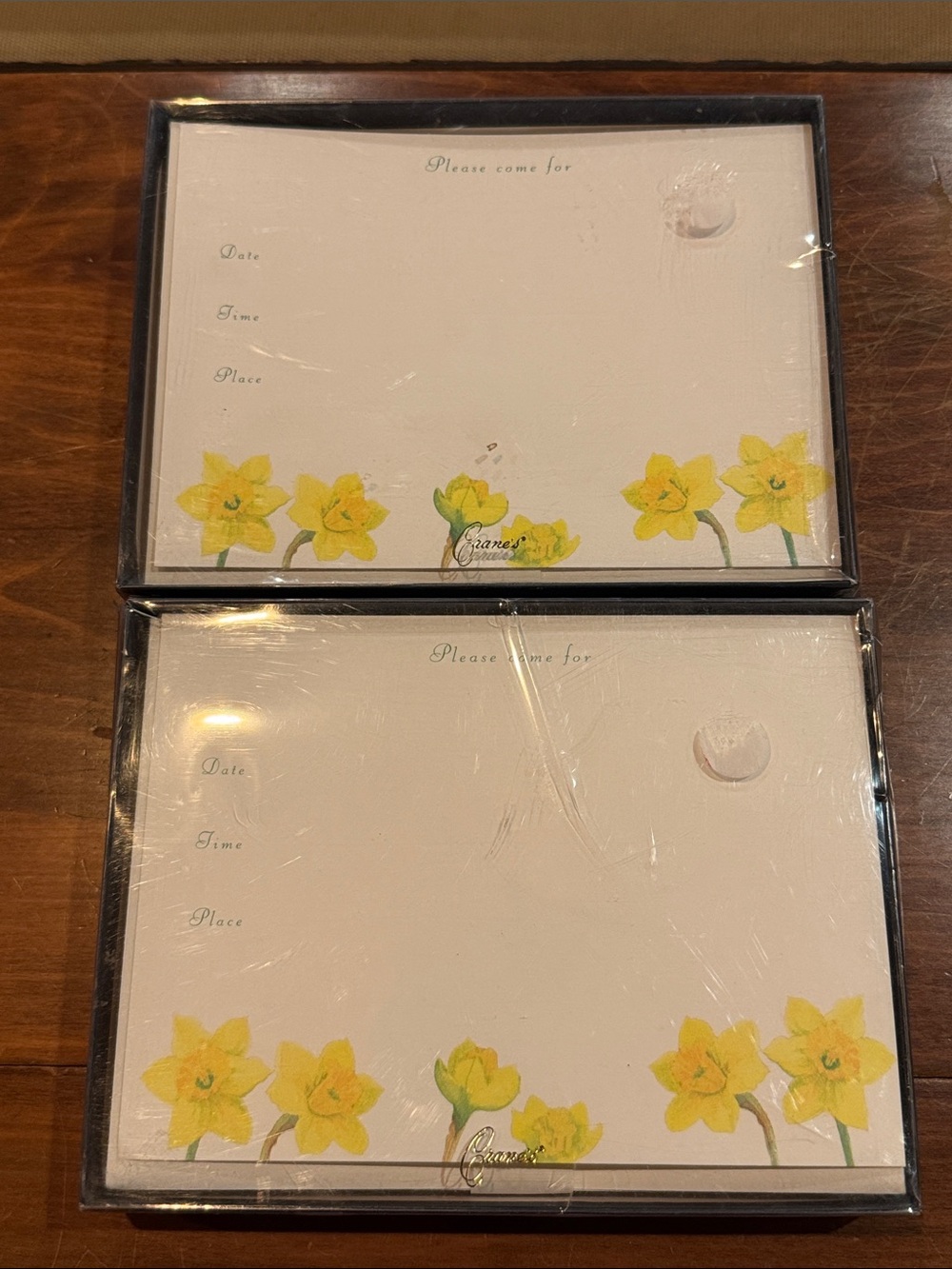 NIP Crane’s Casuals 20 Flower Daffodil Wedding Shower Garden Party Invitation